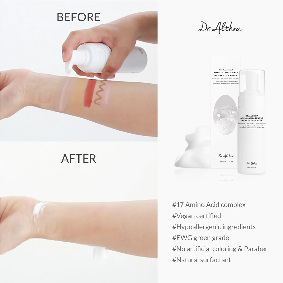 Dr.Althea Amino Acid Gentle Bubble Cleanser - Image 5