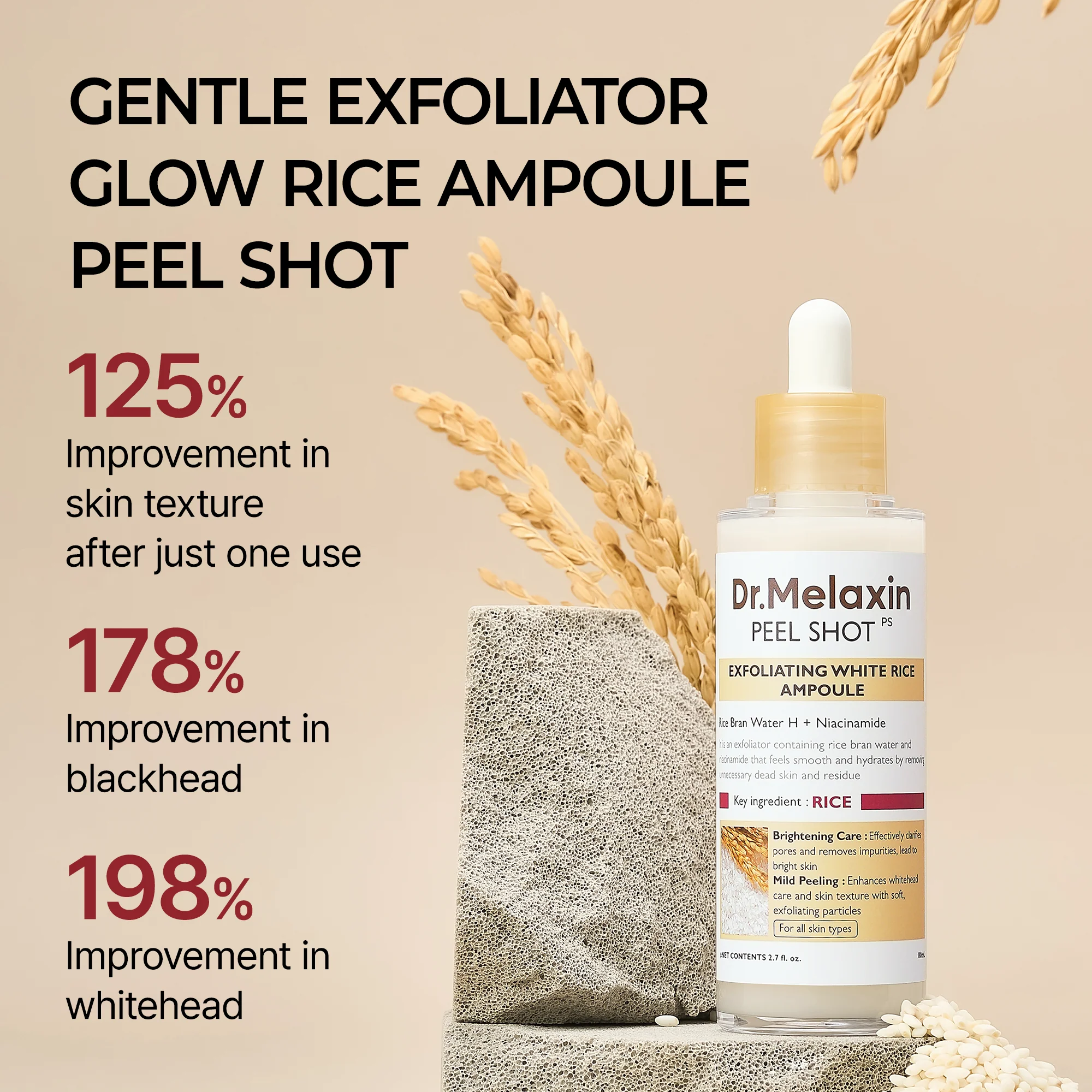 Dr. Melaxin - Peel Shot Exfoliating White Rice Ampoule - Image 3