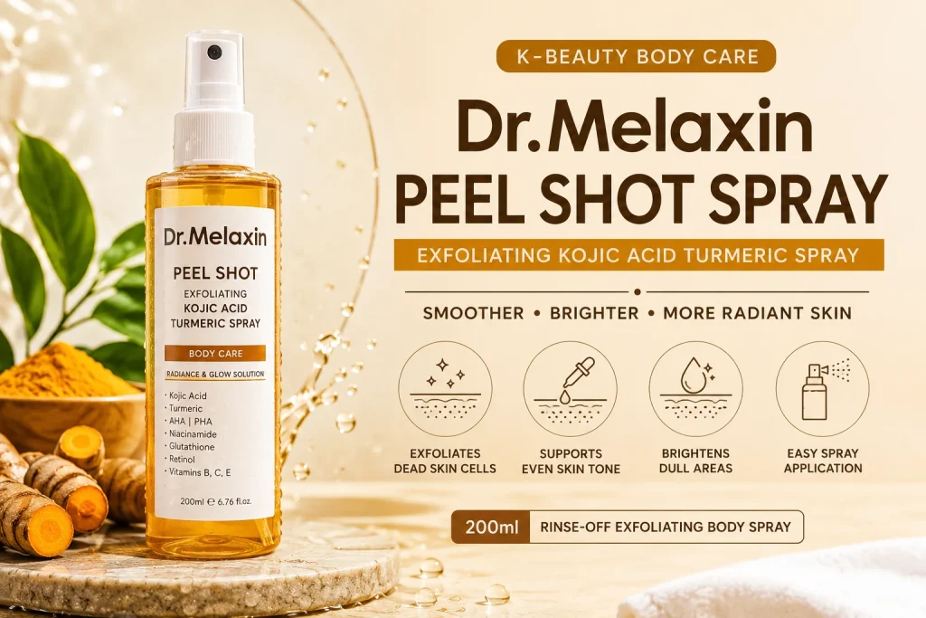 Dr.Melaxin Peel Shot Exfoliating Kojic Acid Turmeric Spray available in Sri Lanka at ES Beauty Closet