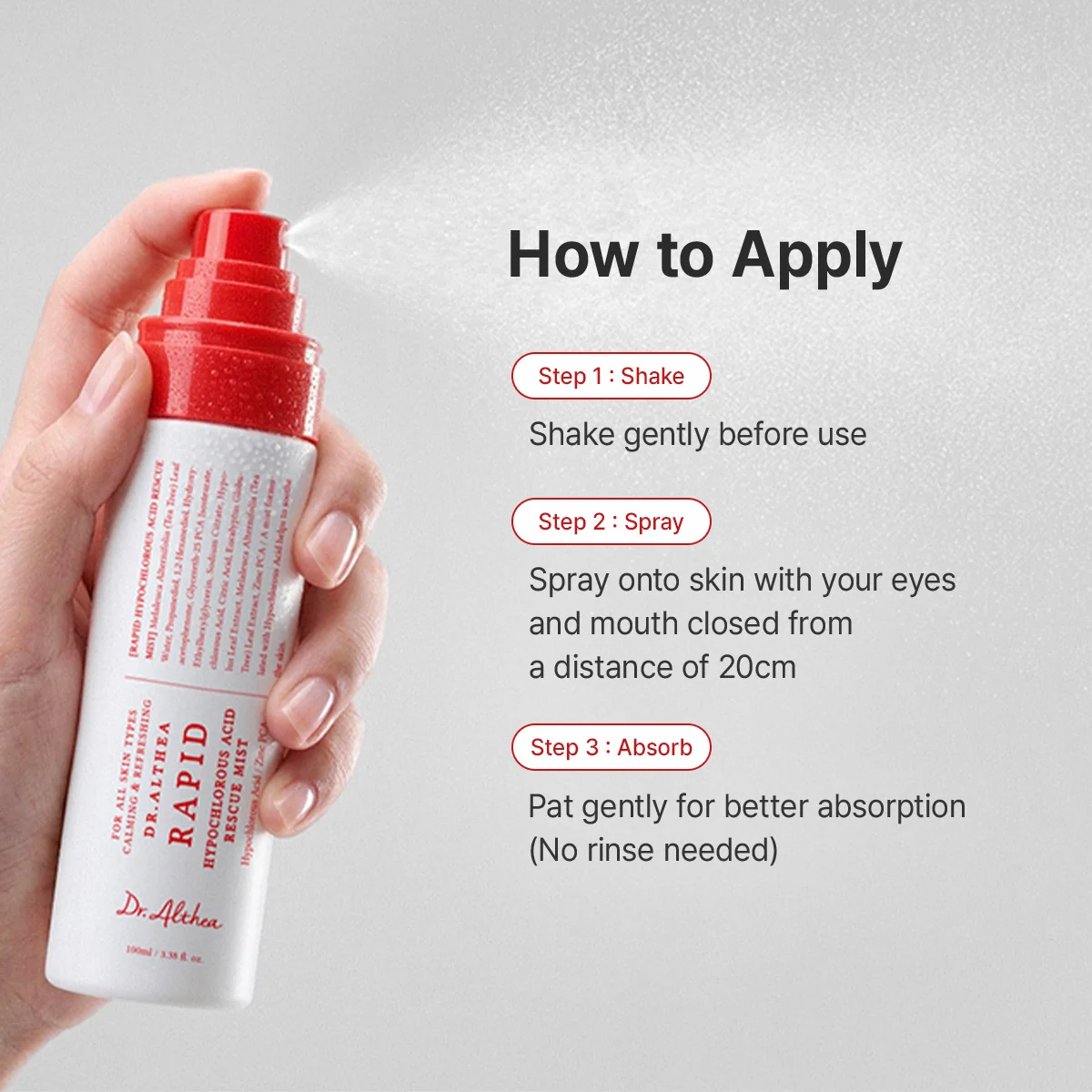 Dr.Althea Rapid Hypochlorous Acid Rescue Mist - Image 3