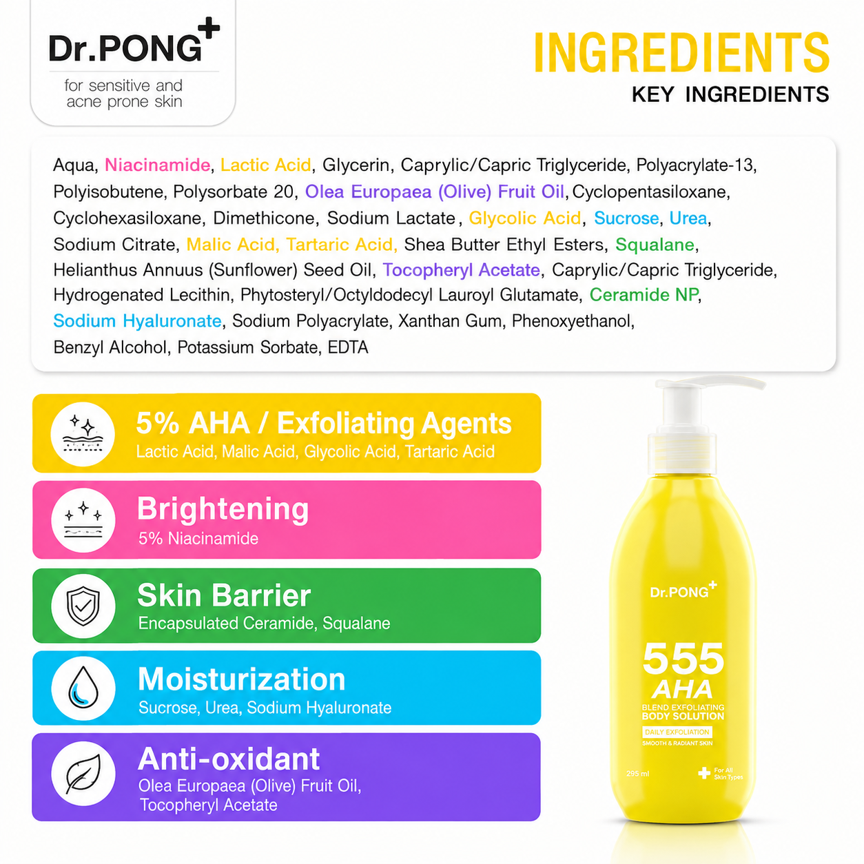 DR.PONG 555 AHA Blend Exfoliating Body Solution - Image 8