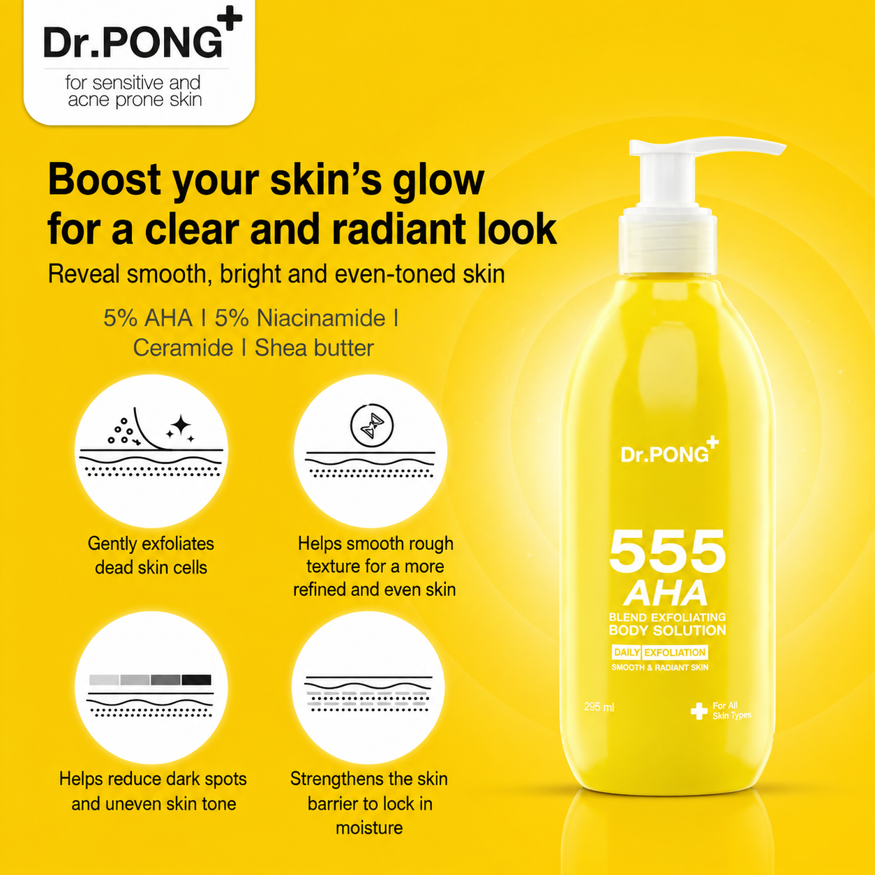 DR.PONG 555 AHA Blend Exfoliating Body Solution - Image 6