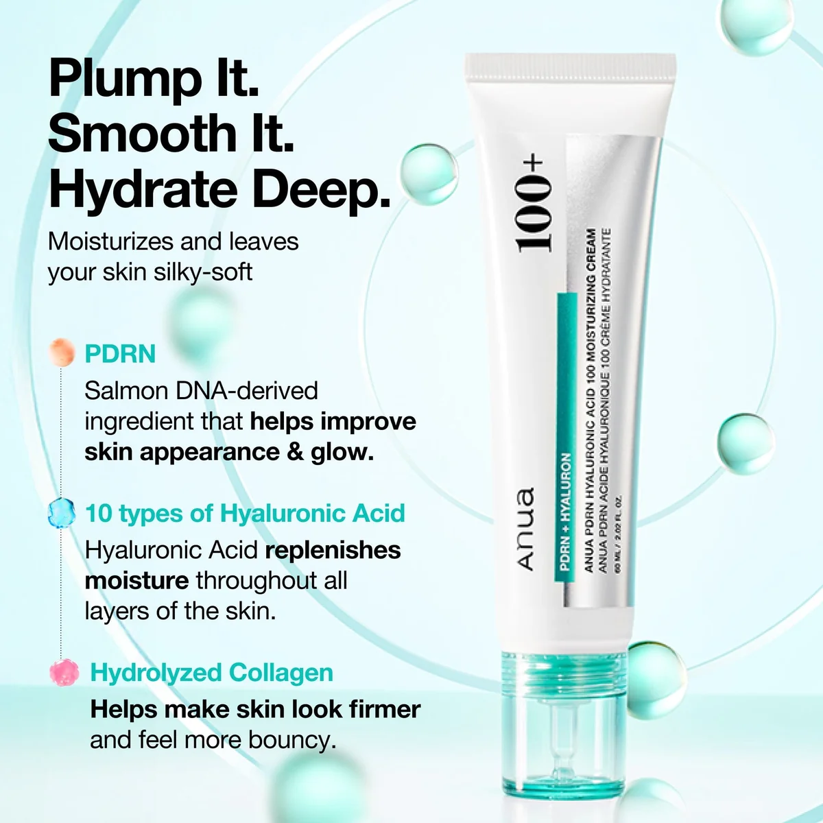 ANUA PDRN Hyaluronic Acid 100 Moisturizing Cream - Image 3
